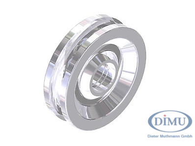 Umlenkrolle 180 mm breit f. Rillenkugell