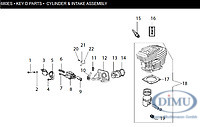 Zylinder, Ansaugseite ICS 680 ES