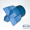 Kreuzkrone blau 36 mm großer Konus