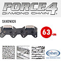 F4 Diamantkette 63cm SANDWICH